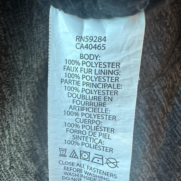 The Children’s Place Boys Grey Faux Fur Lined Zip Hoodie Size 10-12 - Picture 6 of 6